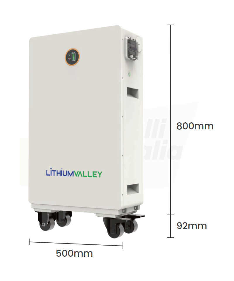 Batteria al litio da 14,34 kWh W15-5A – Lithium Valley – LiFePO₄, 280Ah, montaggio a parete o pavimento - immagine 2